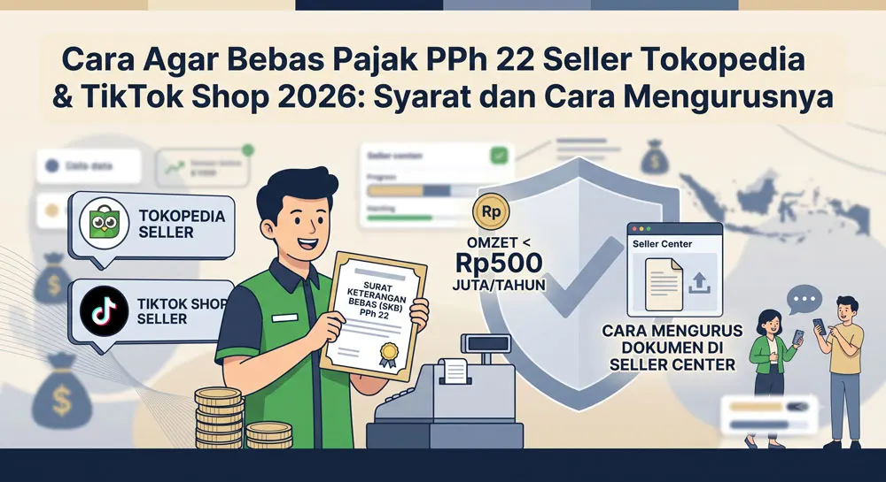 Aturan PPh 22 Marketplace untuk Seller Tokopedia dan TikTok Shop 2026